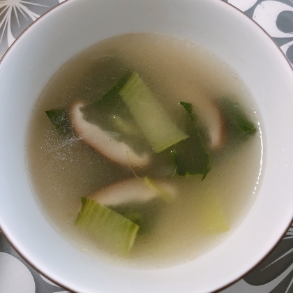 白菜と青梗菜、椎茸の中華とろみスープ