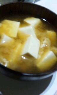 豆腐と油揚げと生姜の味噌汁＊