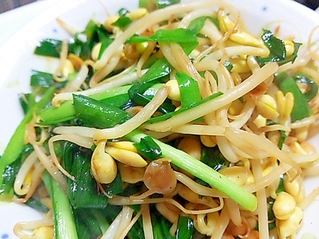 ニラと豆もやしの簡単炒め レシピ 作り方 By Jrとmc 楽天レシピ ニラと豆もやしの簡単炒め レシピ 作り方 By Jrとmc 楽天レシピ