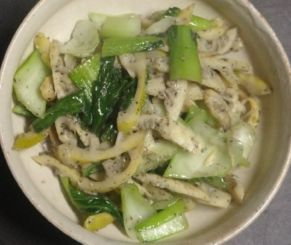 笹竹の水煮でささっと！タケノコのごまみそ炒め♪