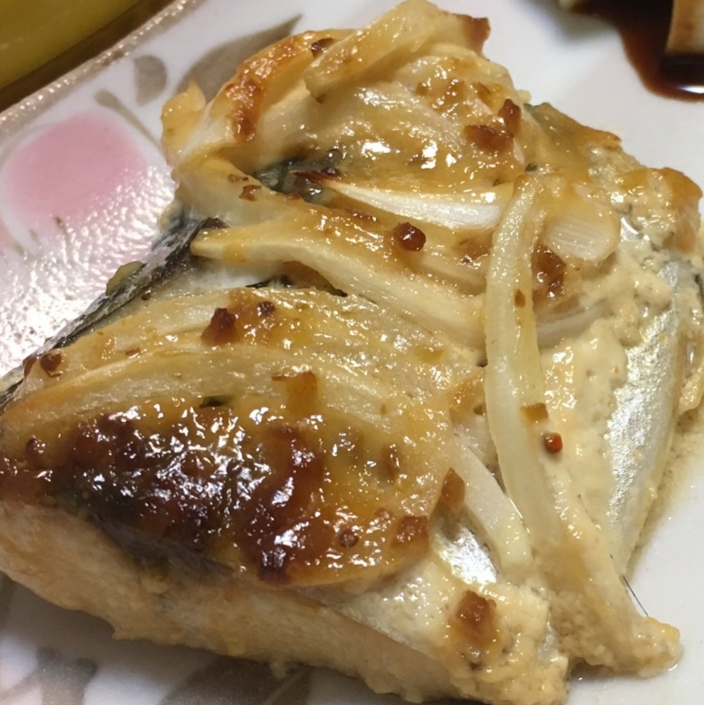鯖の味噌マヨ焼き