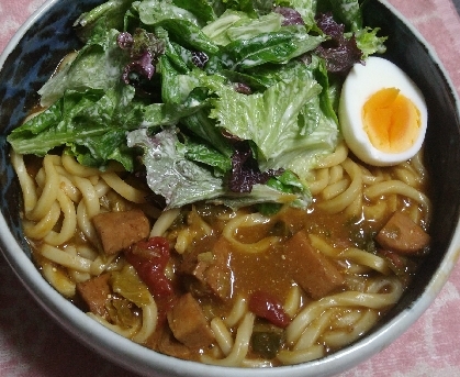 サラダカレーうどん