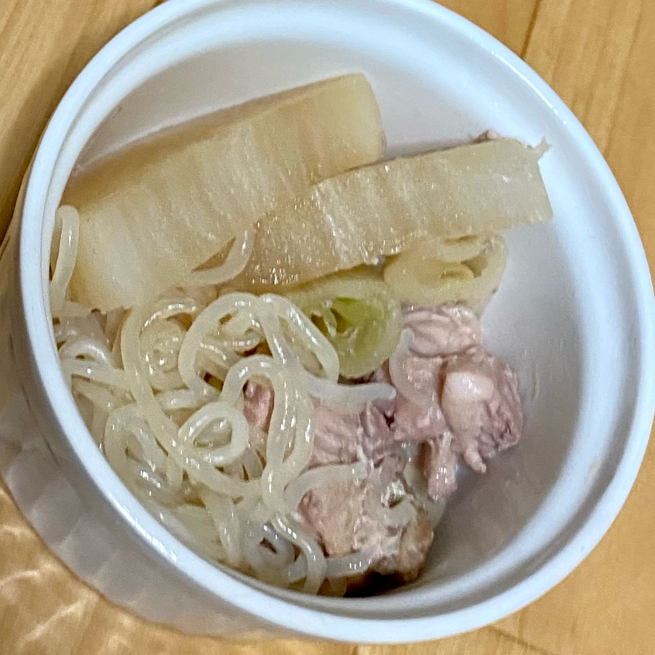 たっぷり！ネギと大根と鶏モモの煮物