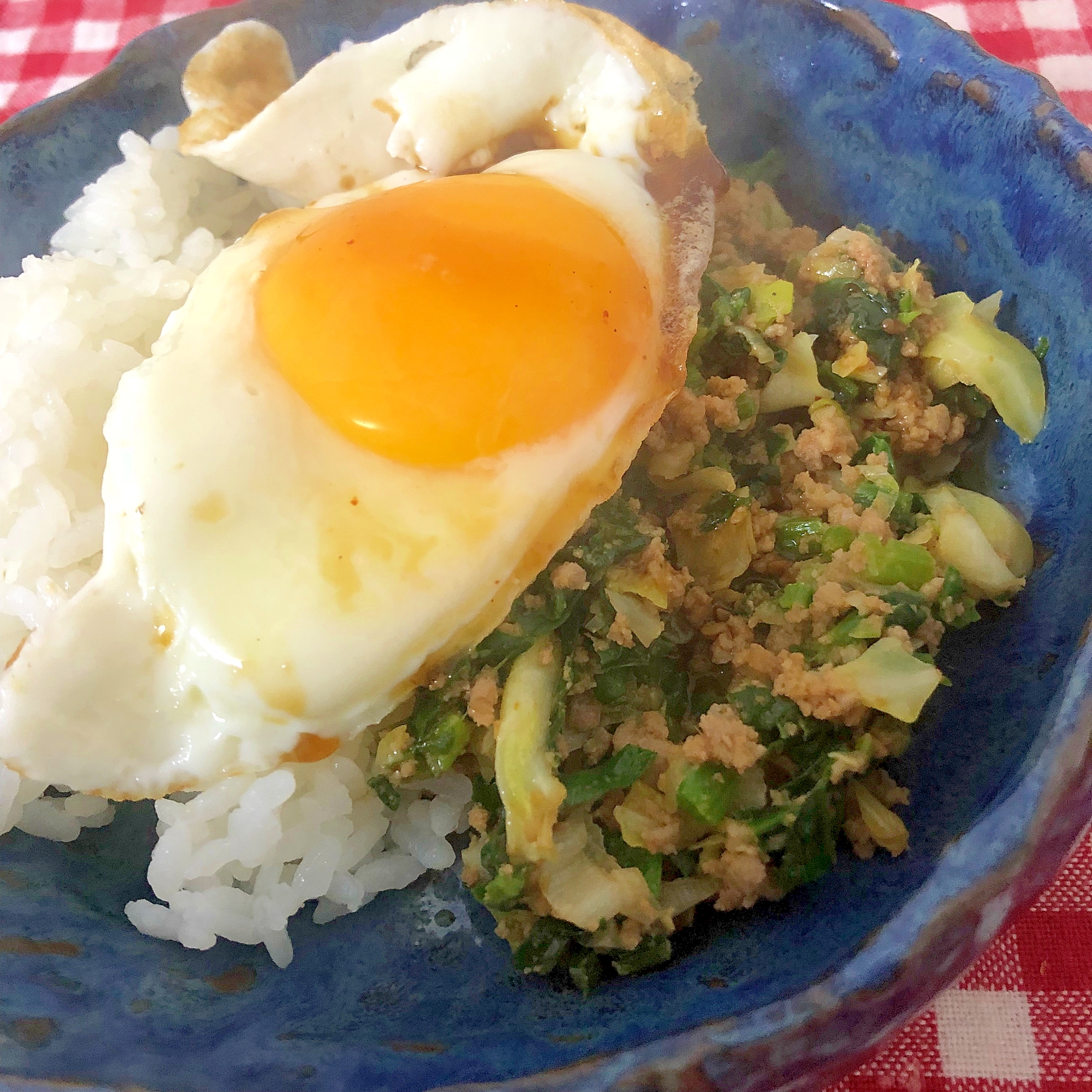 目玉焼きと野菜炒め☆彡