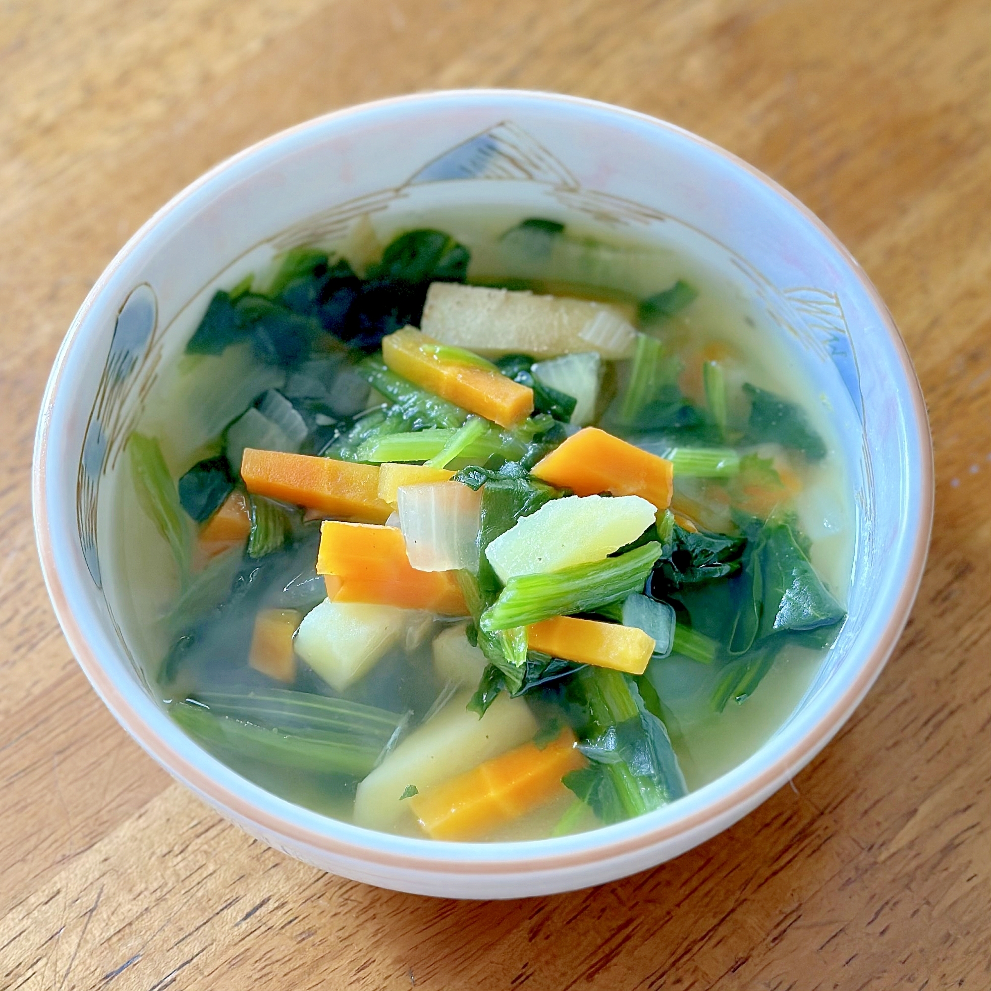 ほうれん草と新じゃがいもの野菜スープ