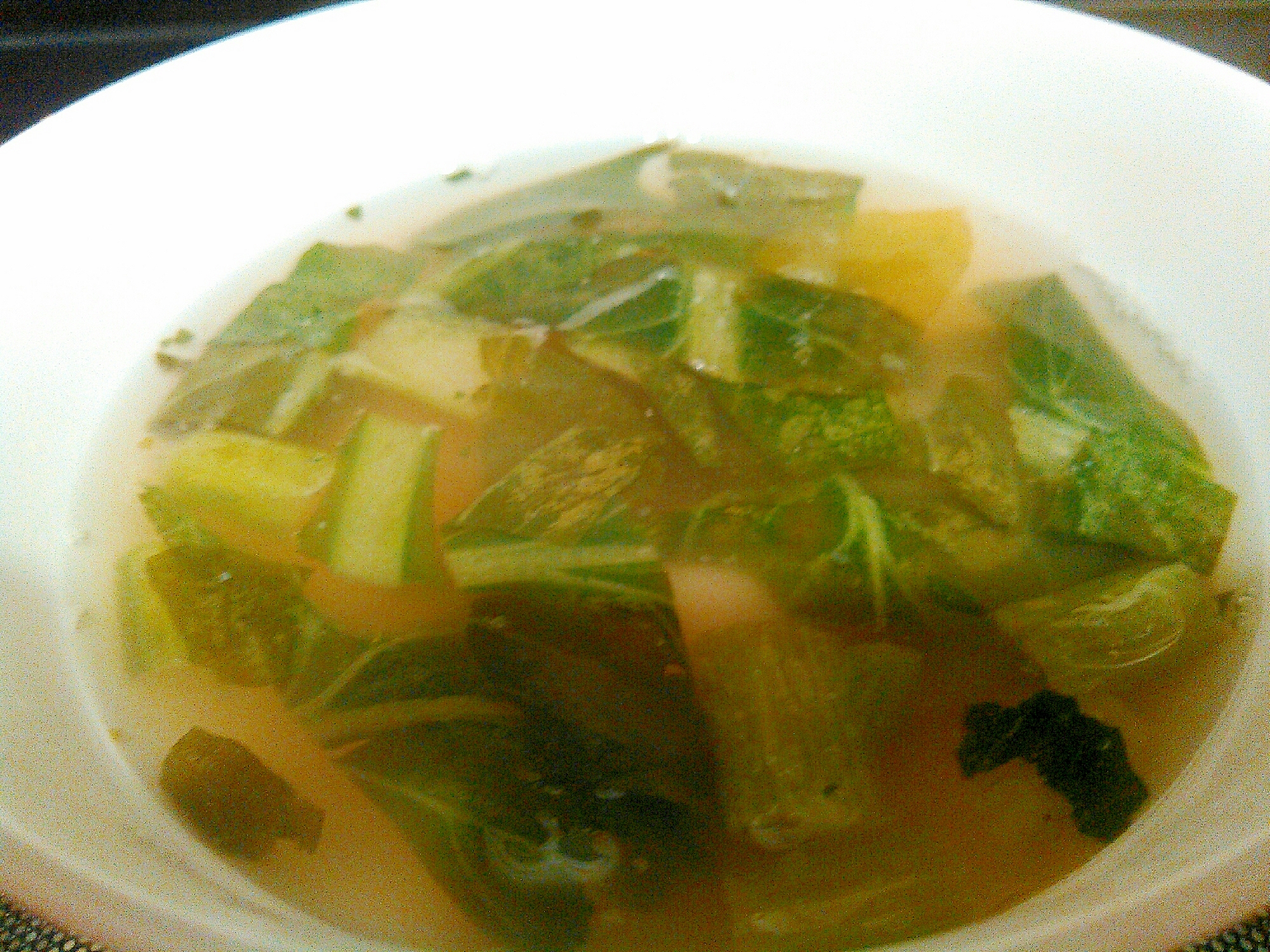 青梗菜の中華風スープ