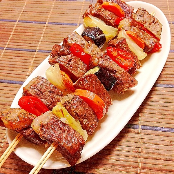 ノンフライヤー コストコ肉でbbqのような串焼き レシピ 作り方 By 献立こばち 楽天レシピ ノンフライヤー コストコ肉でbbqのような串焼き レシピ 作り方 By 献立こばち 楽天レシピ