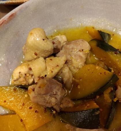 子供が喜ぶ！鶏肉とカボチャのハニーマスタード炒め♪