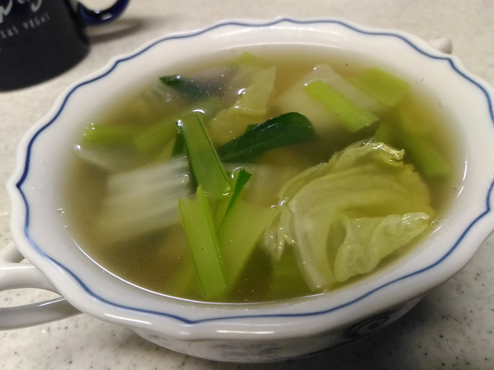 小松菜と白菜の和風スープ