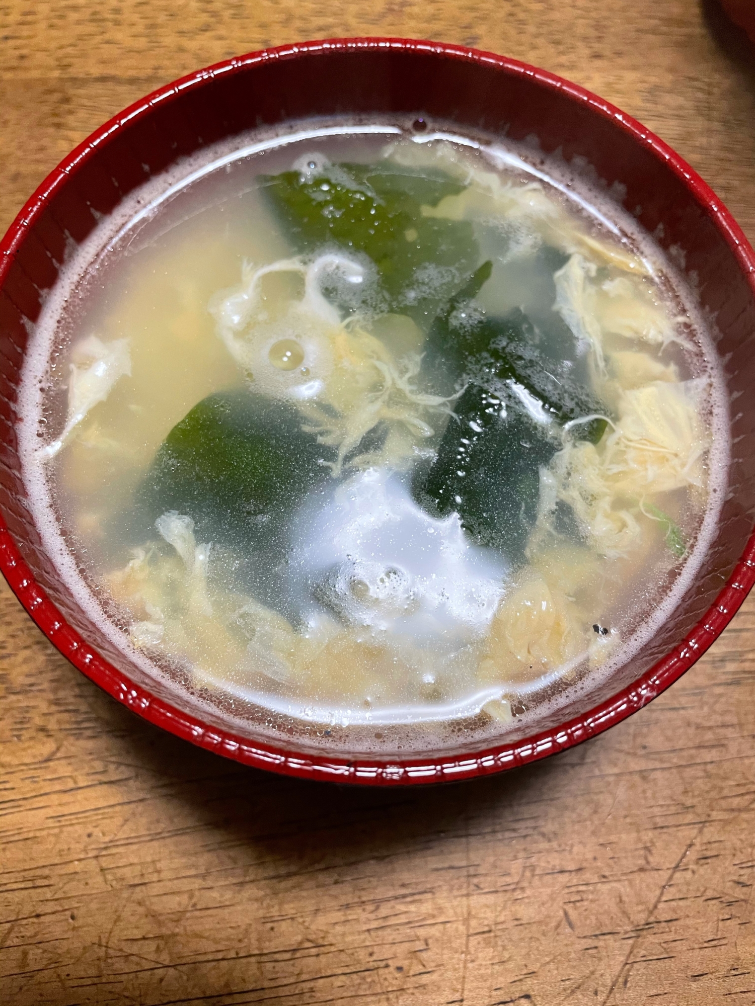 わかめと卵の中華スープ