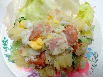 ６分！？茹でウインナーで❤・・❤ポテトサラダ♪
