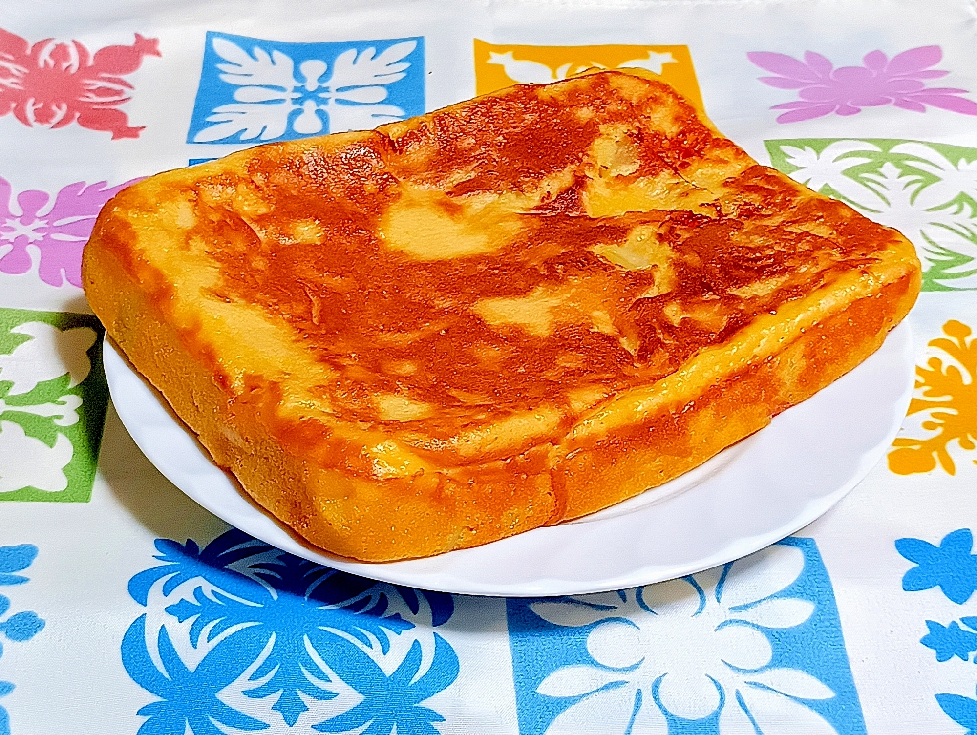 スイカの皮でコーンクリームパンケーキ