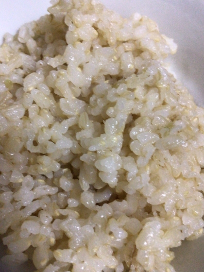 玄米を白米早炊きモードでおいしく炊く