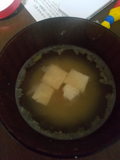 我が家の味噌汁★豆腐とネギ