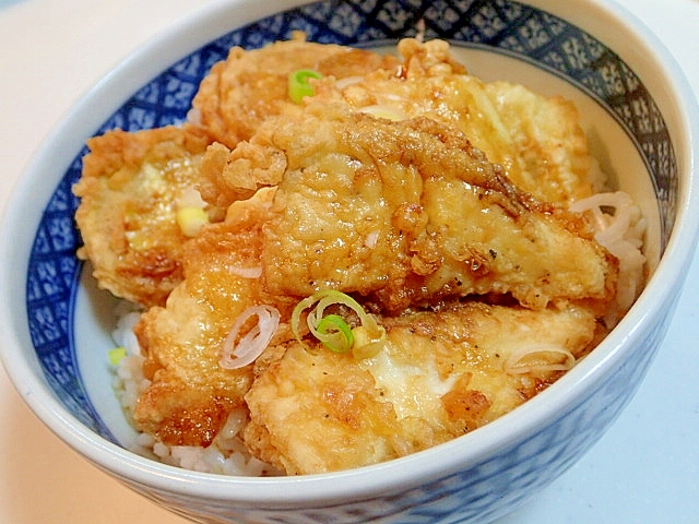 レンジで作ったつゆで　天丼