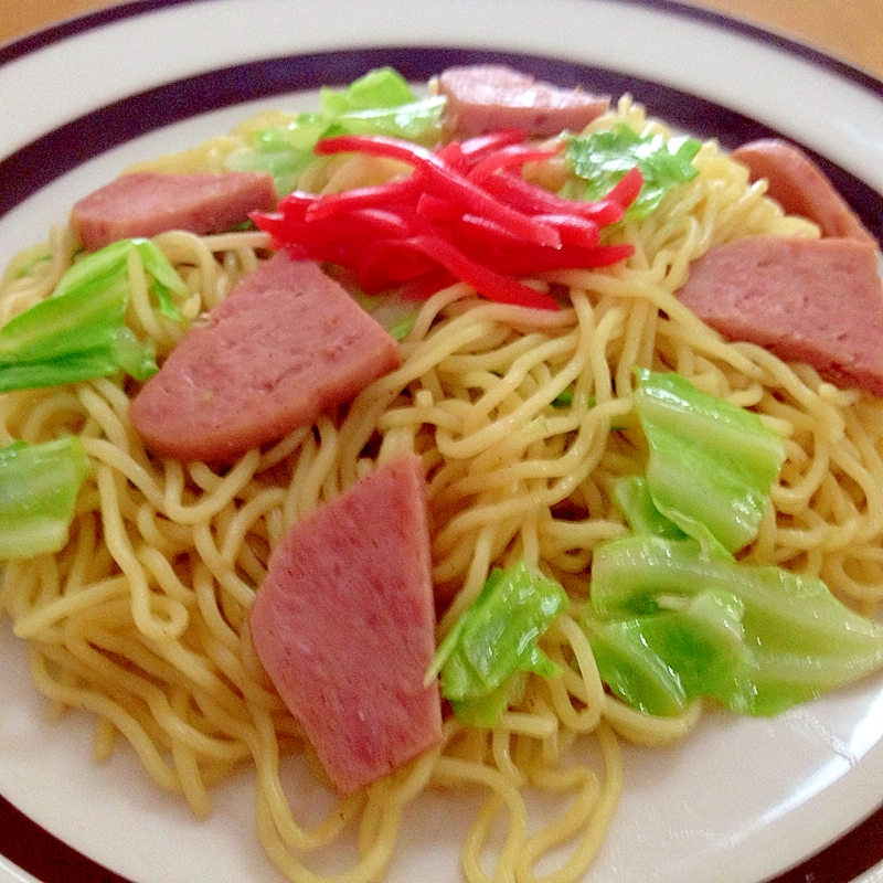 スパムで塩焼きそば☆