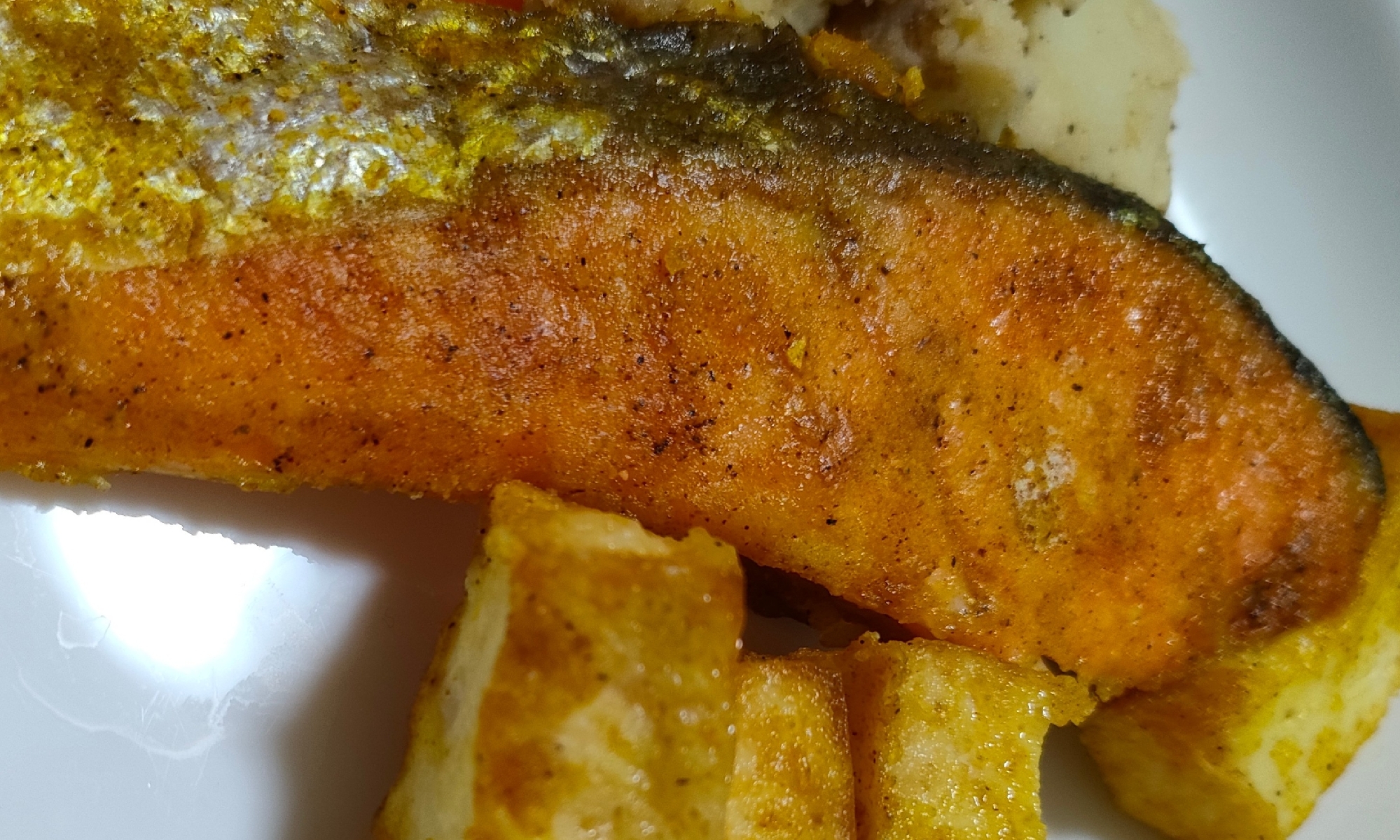 鮭のカレーチーズ焼き