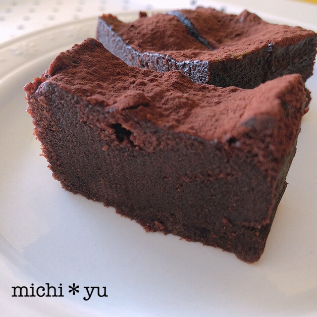 レンジで作れる ホケミでしっとりガトーショコラ レシピ 作り方 By Michi Yu 楽天レシピ