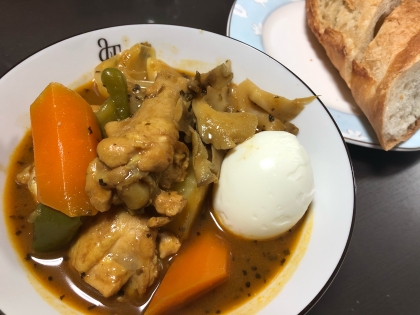 初めてスープカレーを作りましたが、思ってたより簡単に出来て、美味しかったです！
ご馳走さまでした♪