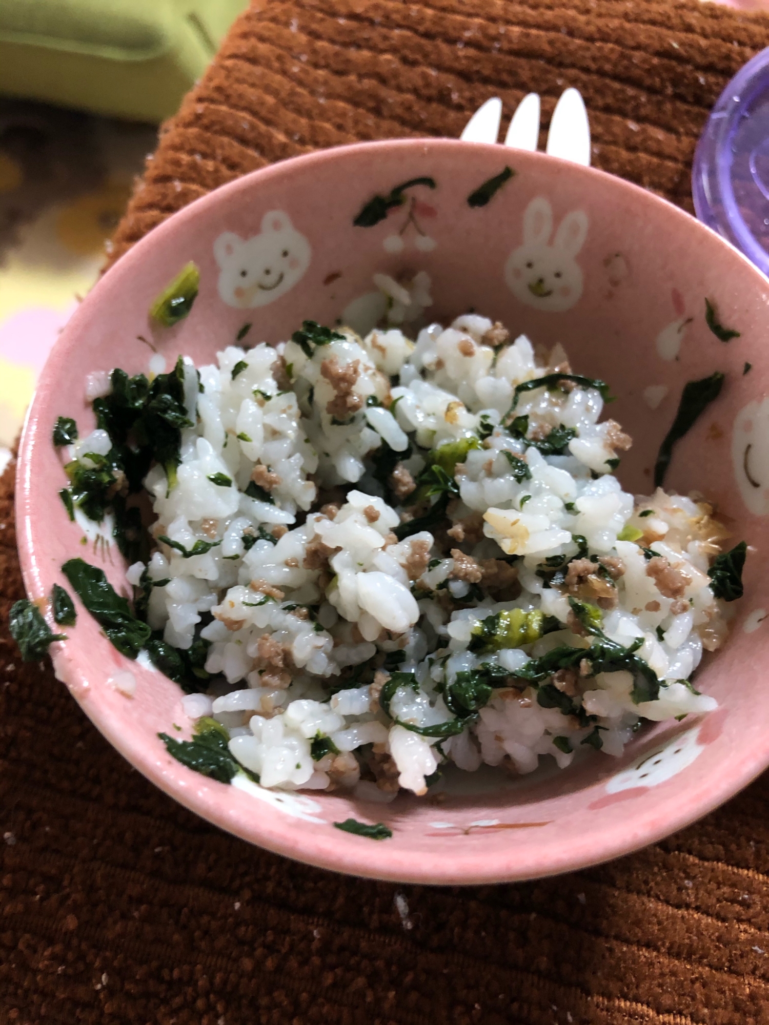 離乳食　牛肉そぼろご飯