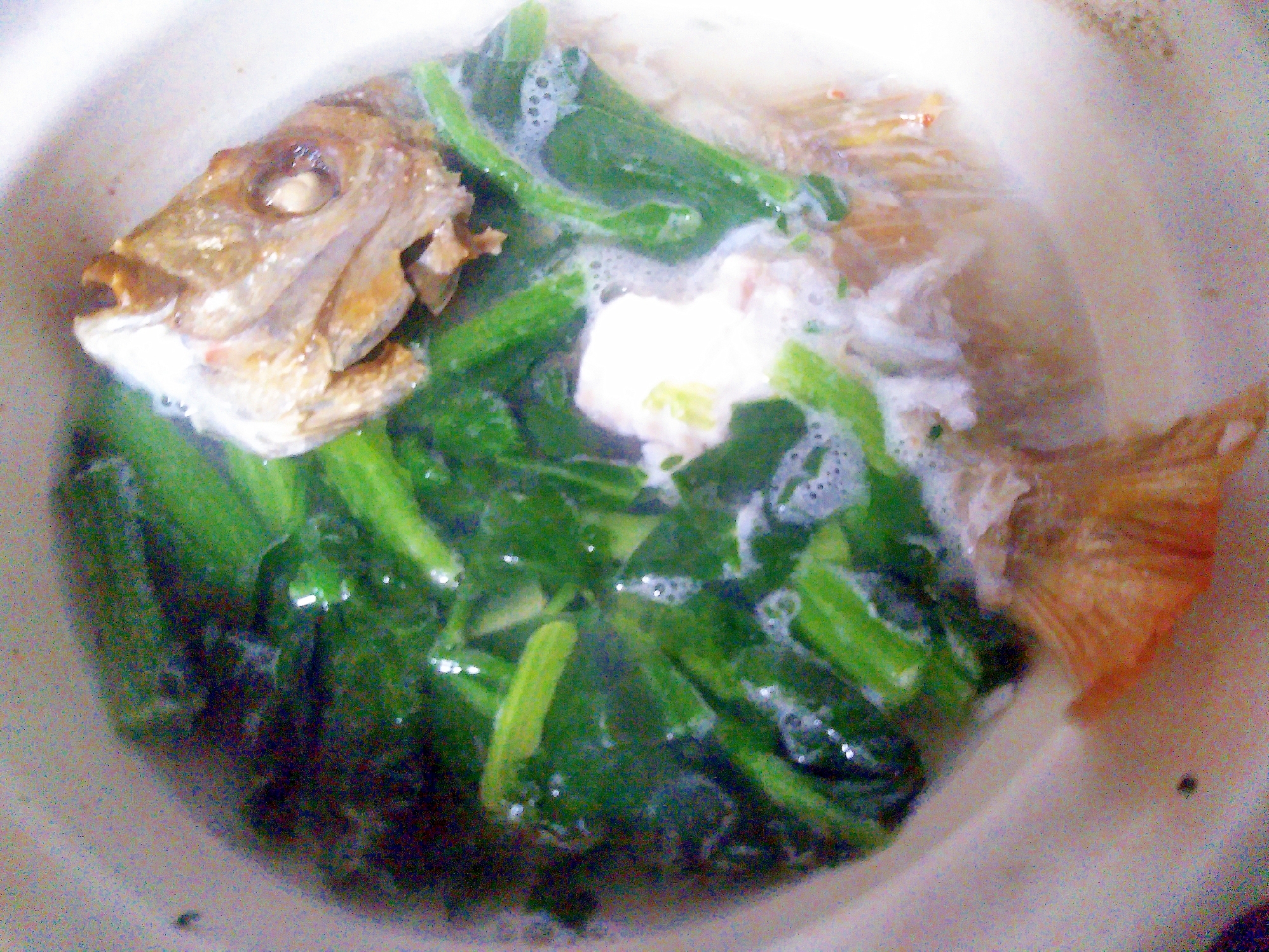 鯛と小松菜のスープ