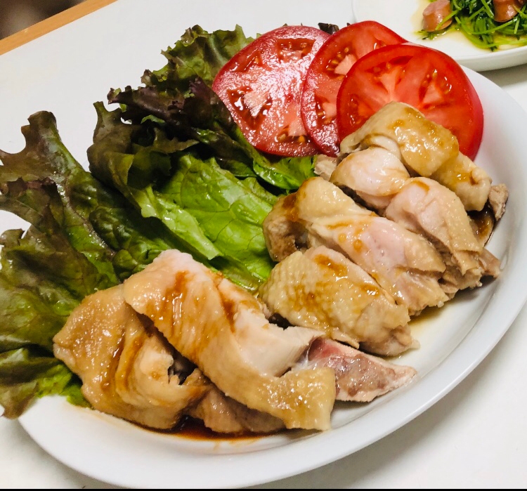 レンジで簡単 海南風チキンライス