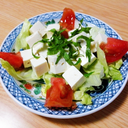 豆腐とトマトのサラダ