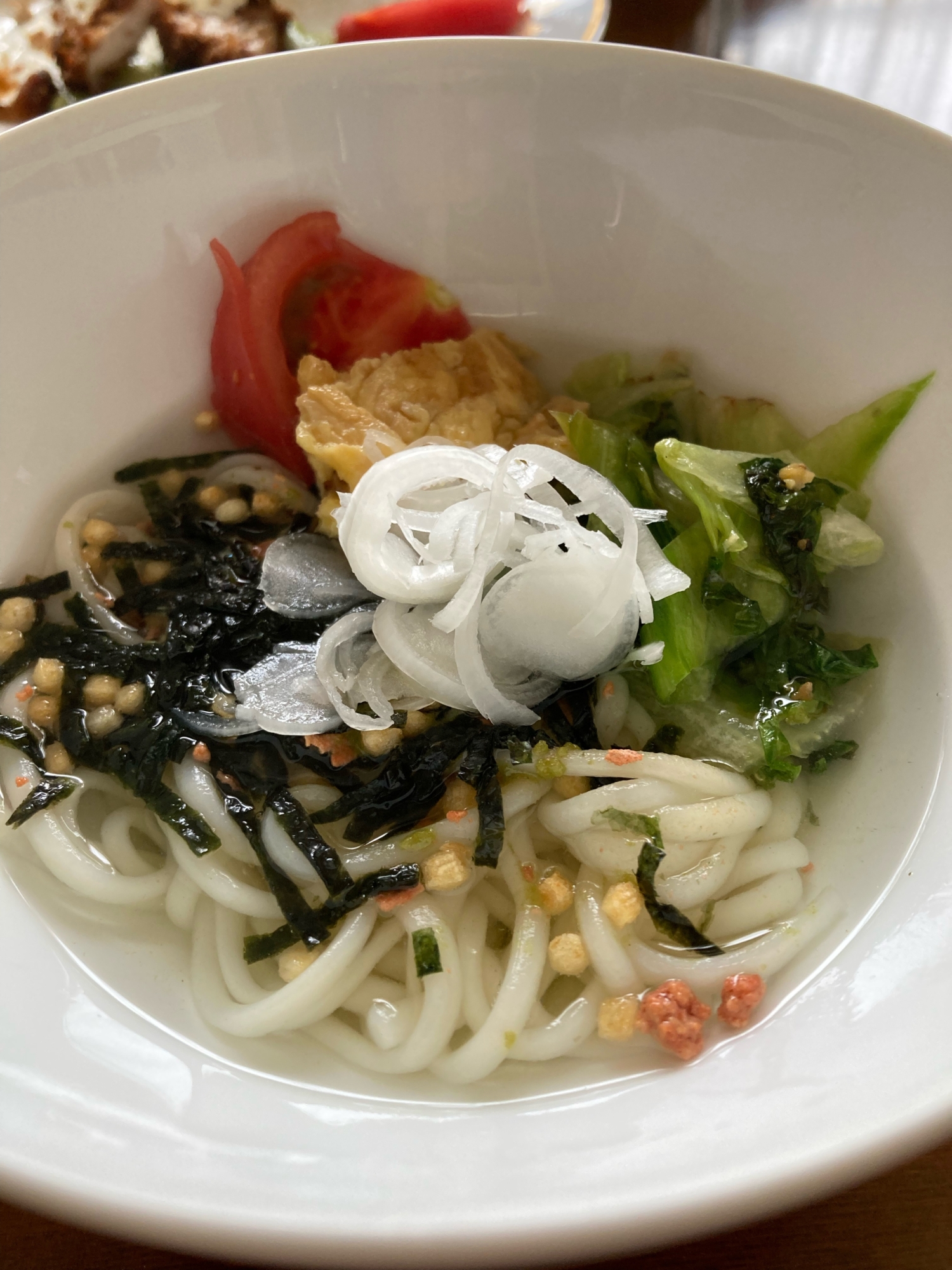 残り物で《お茶漬けうどん》