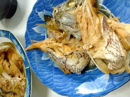 釣った鯛とイサキを煮ました☆アラも美味しく頂けて嬉しいです♪素敵なレシピありがとうございます(^-^)