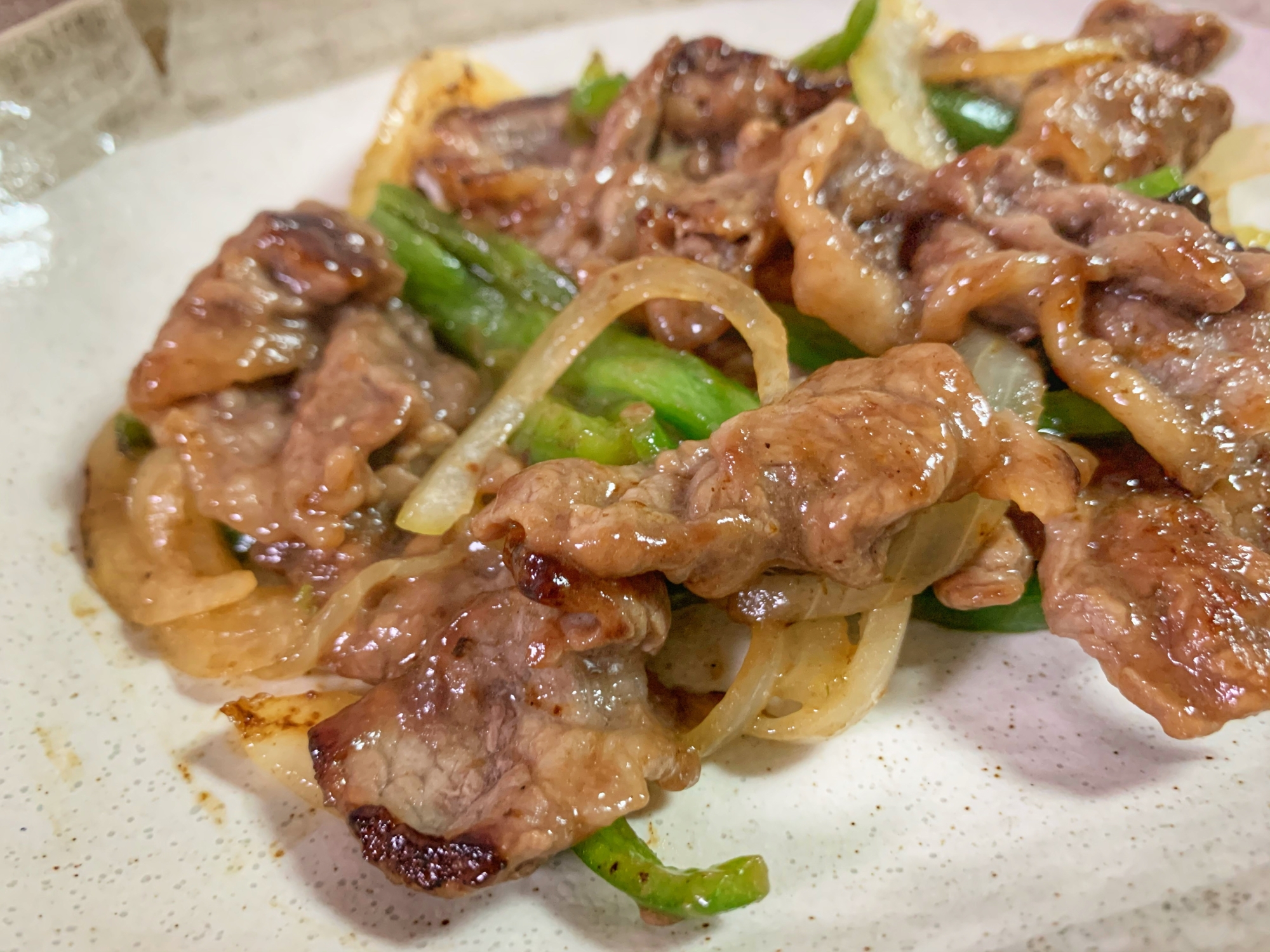 栄養満点♡牛肉とピーマンの炒め物