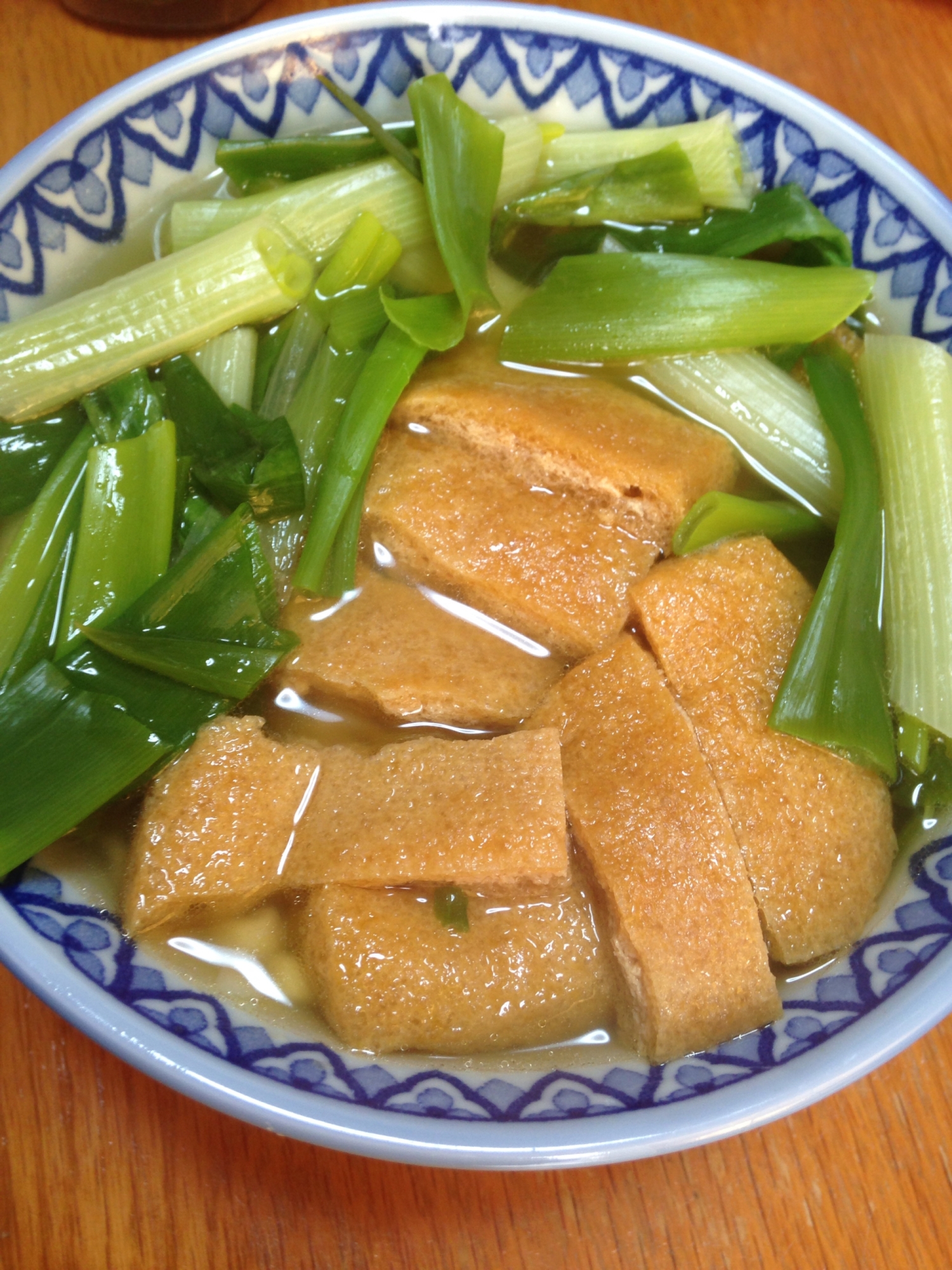 長ねぎ入りきつねうどん 手抜き編