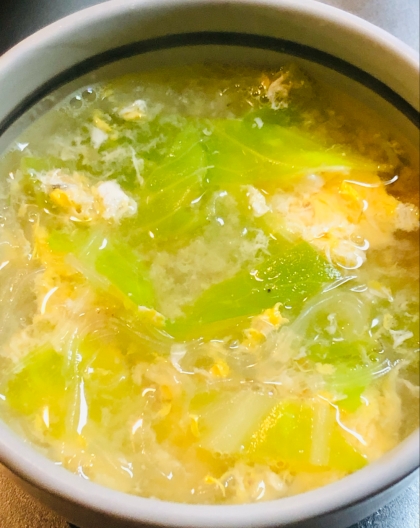 キャベツたっぷり☆卵とじ春雨スープ