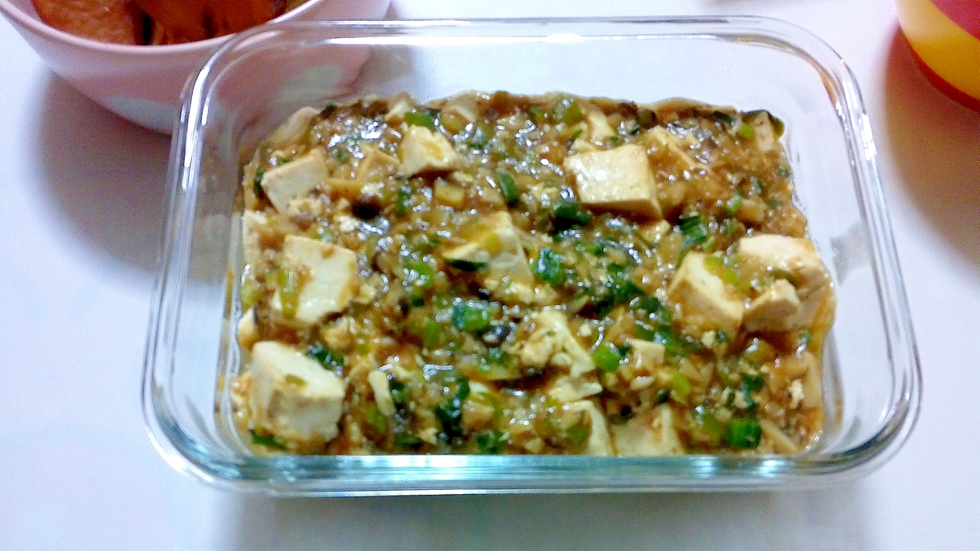 シメジと小松菜の麻婆豆腐