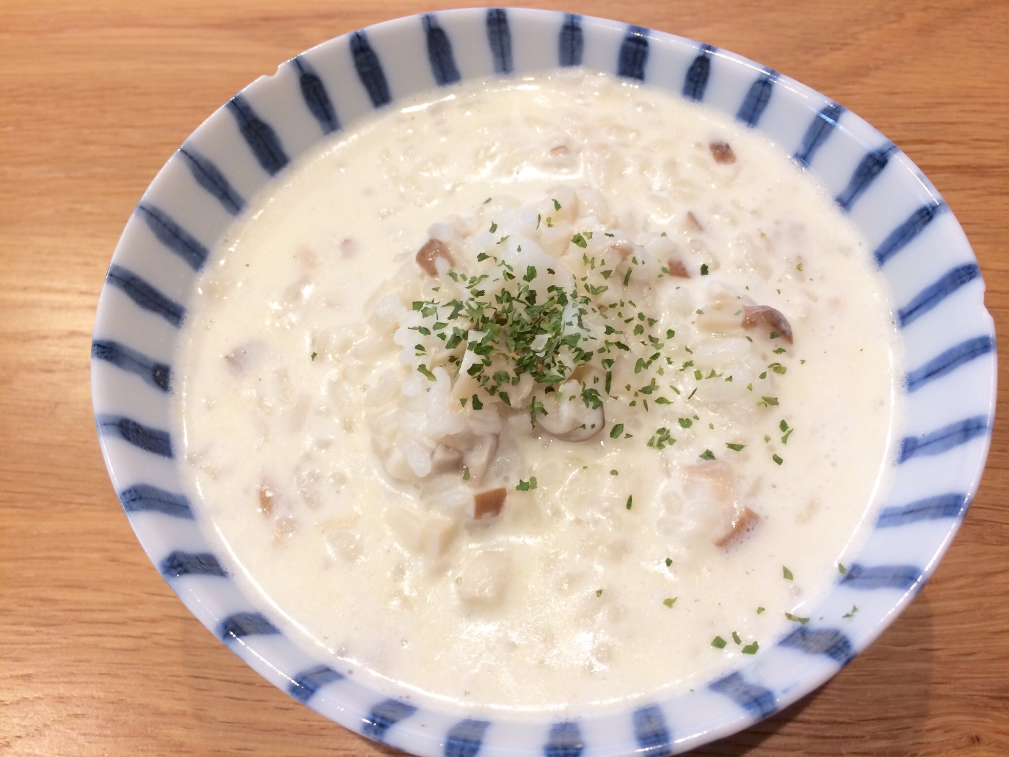 幼児食！きのこたっぷりミルク粥