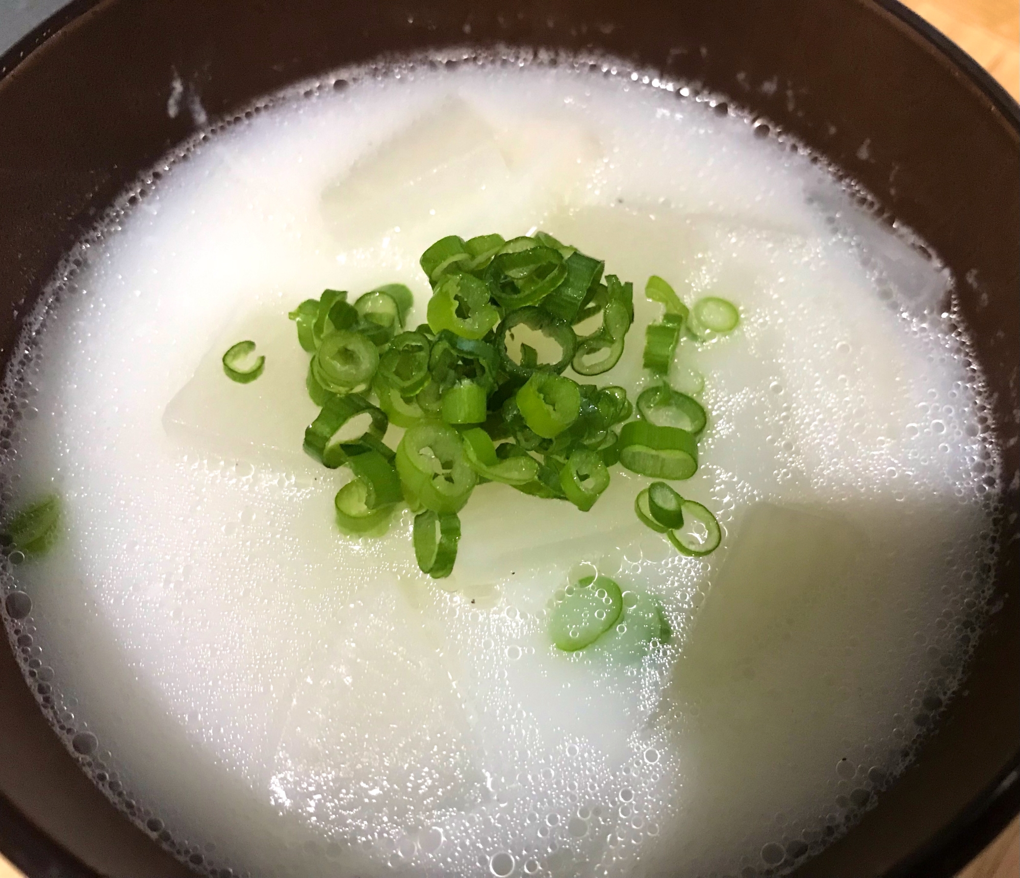 長芋と大根の中華風ミルクスープ