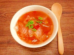 新玉葱☆トマトスープ
