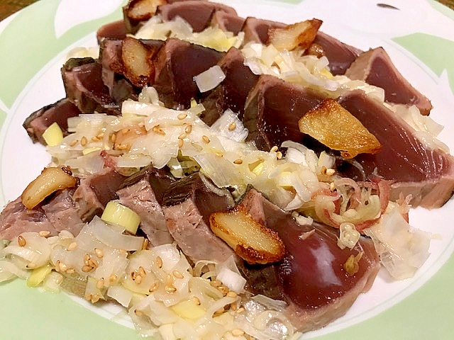 薬味たっぷり!かつおのたたきのアレンジレシピ