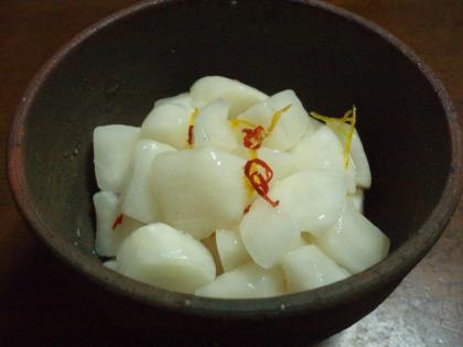 お正月の味。カブの酢漬け。ハチミツ柚子風味♪