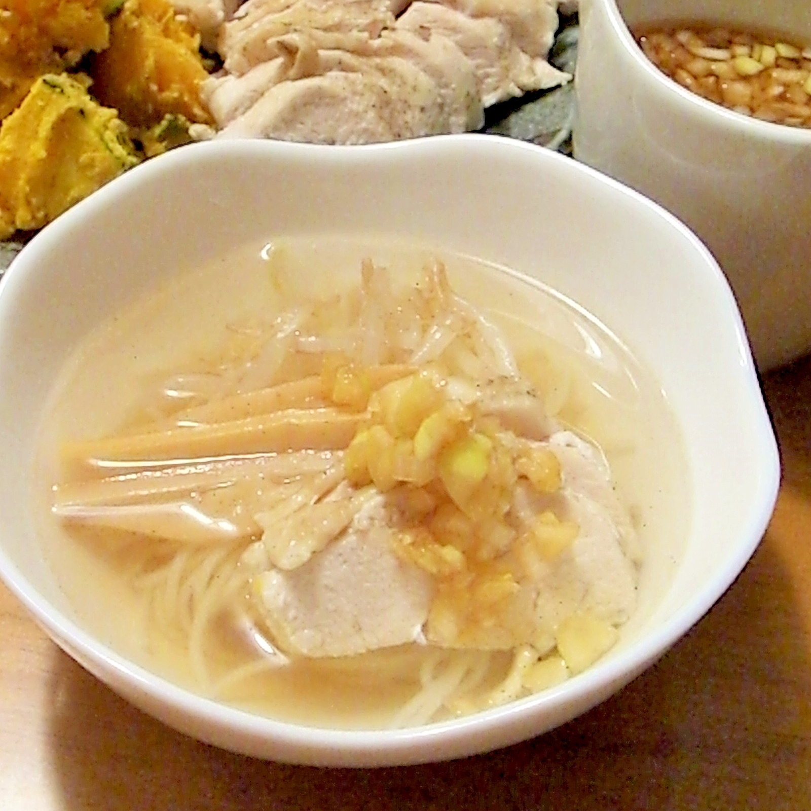 茹で鶏スープ つけそうめん レシピ 作り方 By R Chibico 楽天レシピ