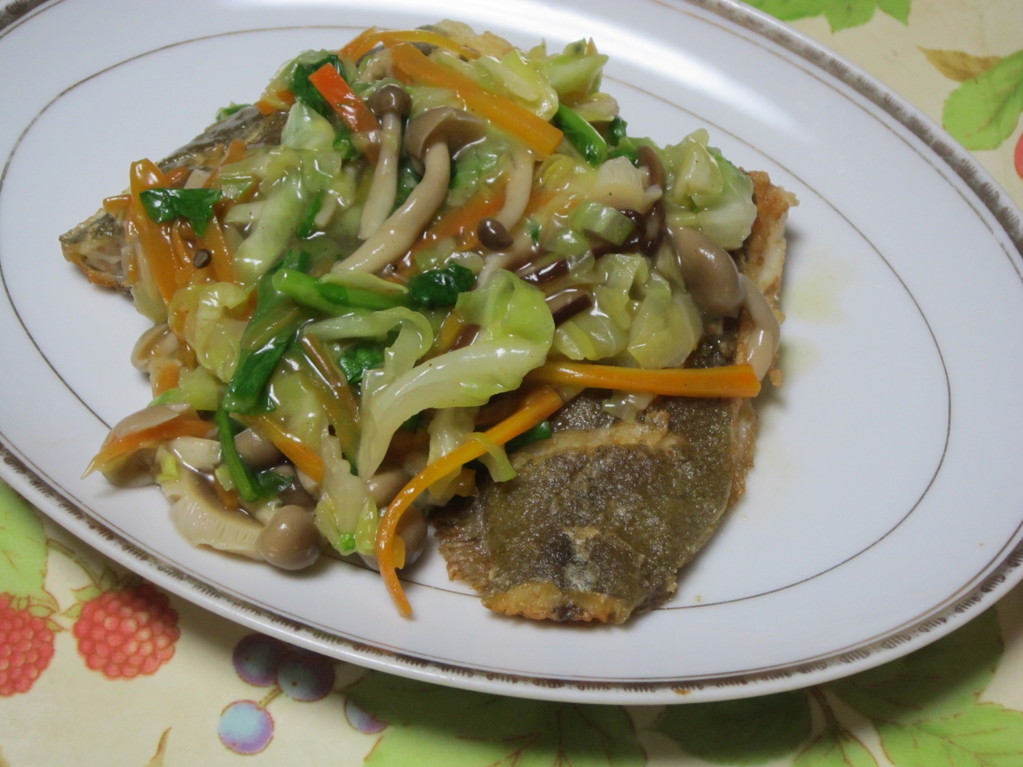 揚げカレイの野菜あんかけ レシピ・作り方 By 中国嫁｜楽天レシピ