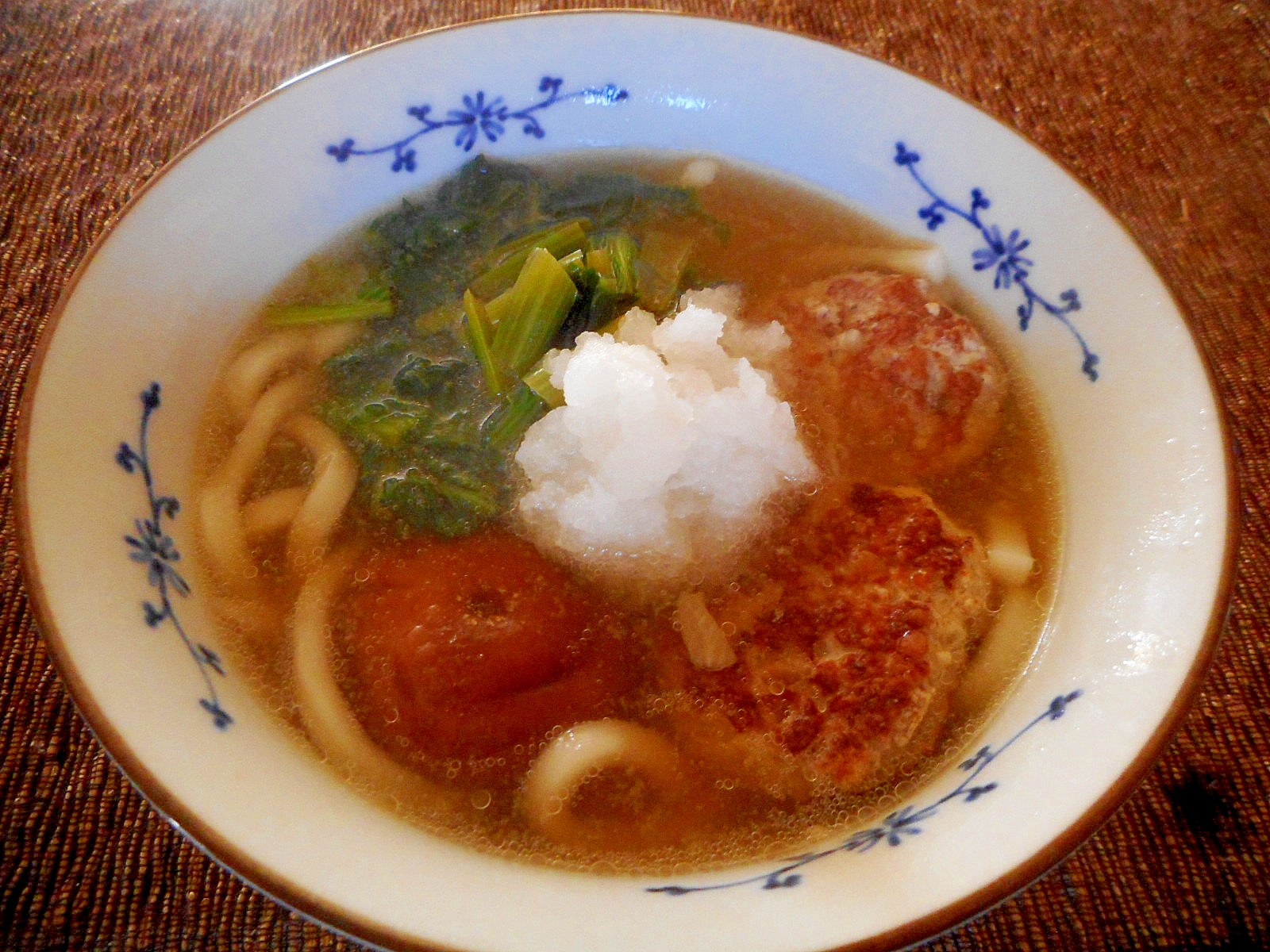 豚つくねの温かおろしうどん