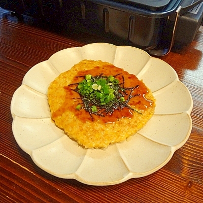 ホットプレートで手軽に和風卵かけご飯焼き