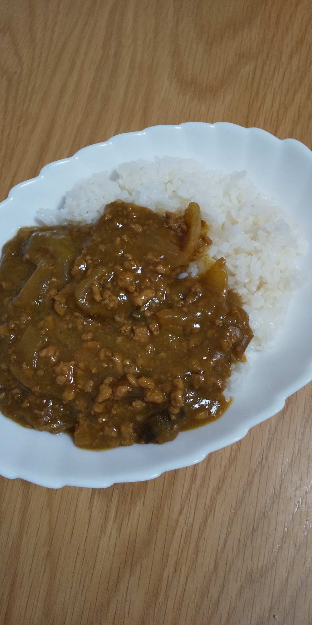 なすと冷凍トマトのカレー