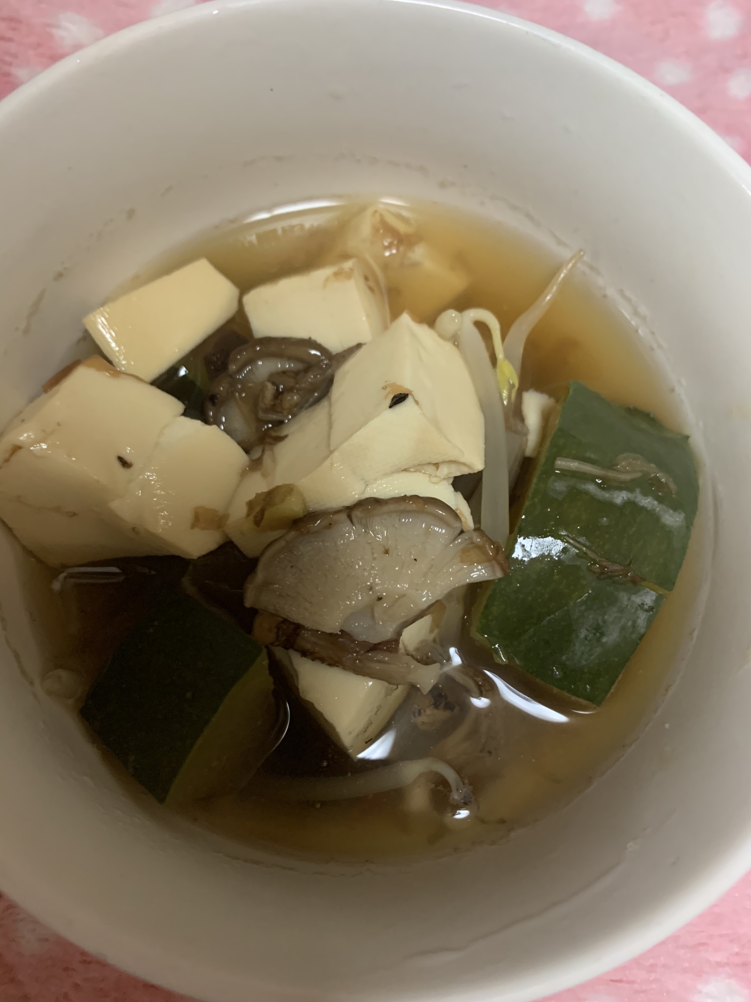豆腐と冬瓜の鰹節かおる醤油汁