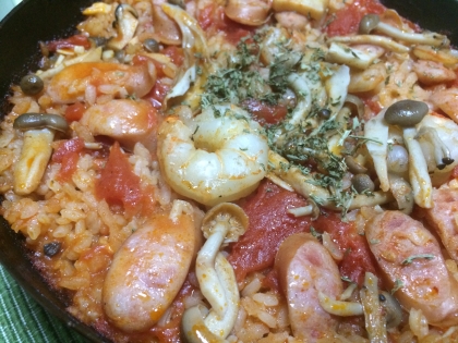 レシピ参考にさせて頂いてスキレットで作ってみました！美味しく出来ました(º∀º)