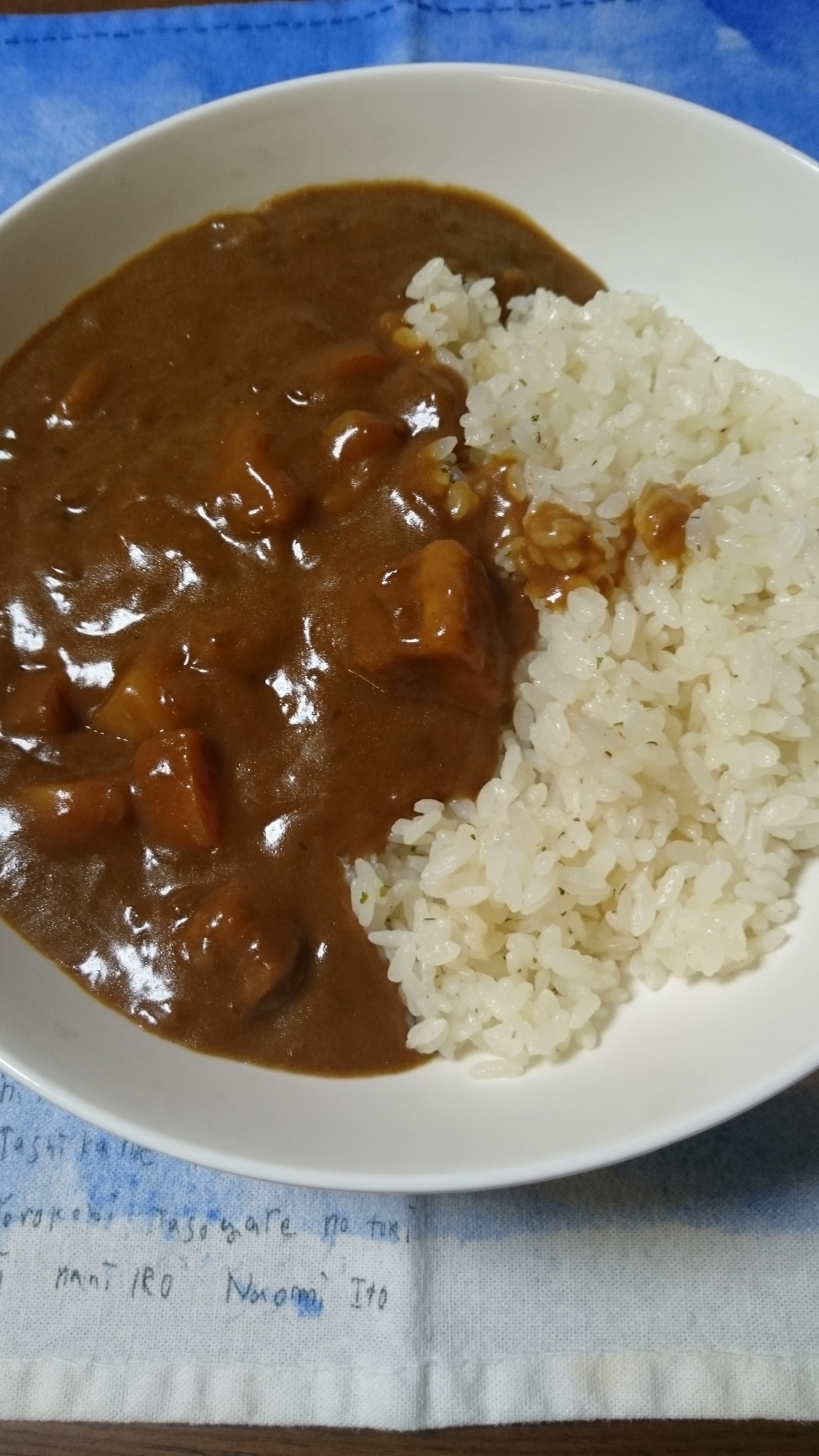 カレーライスにガーリックライス♪