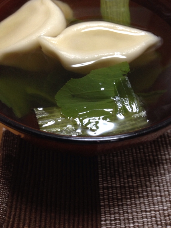 青梗菜の水餃子スープ(^o^)