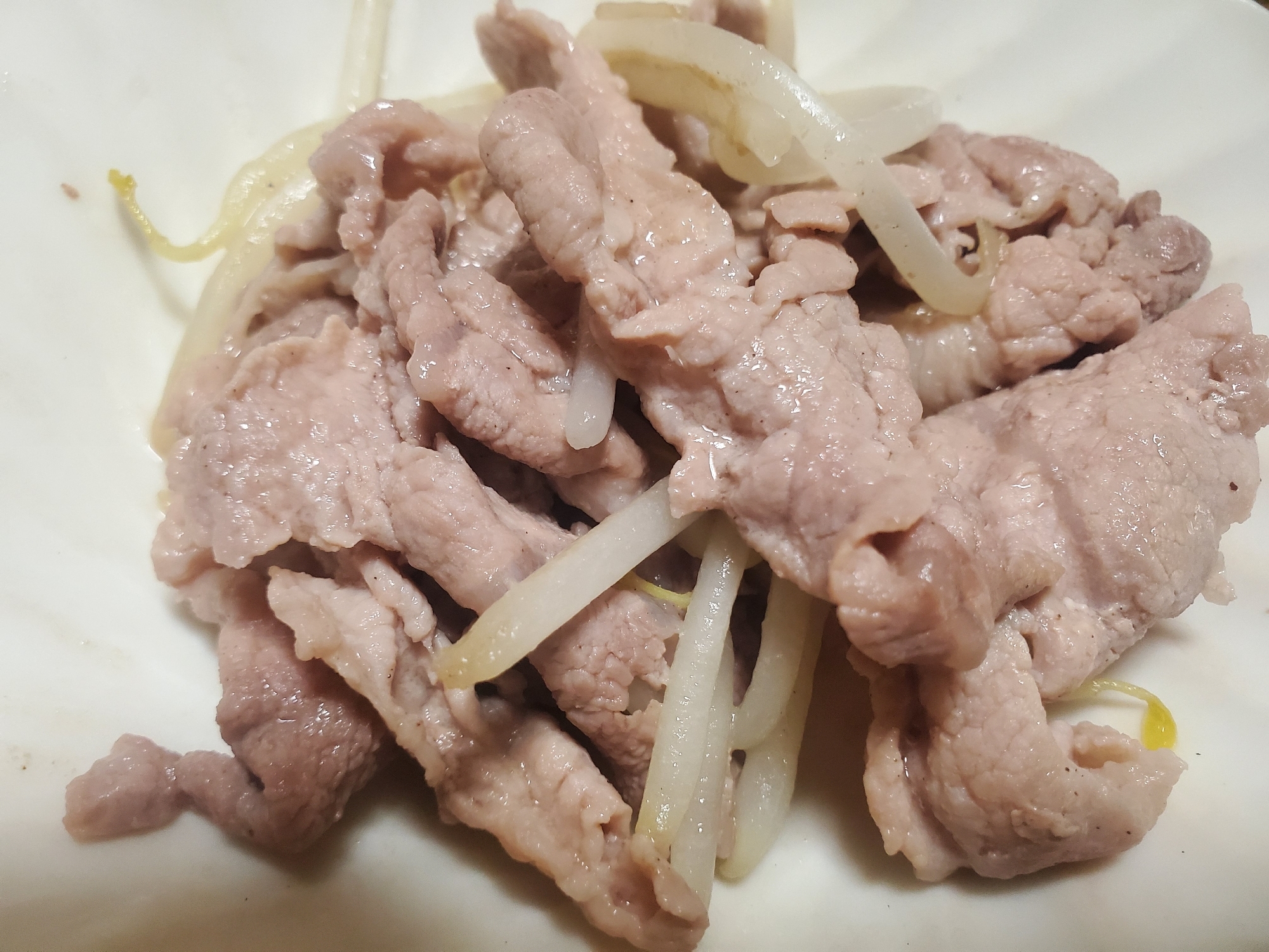 豚肉ともやしの和風炒め