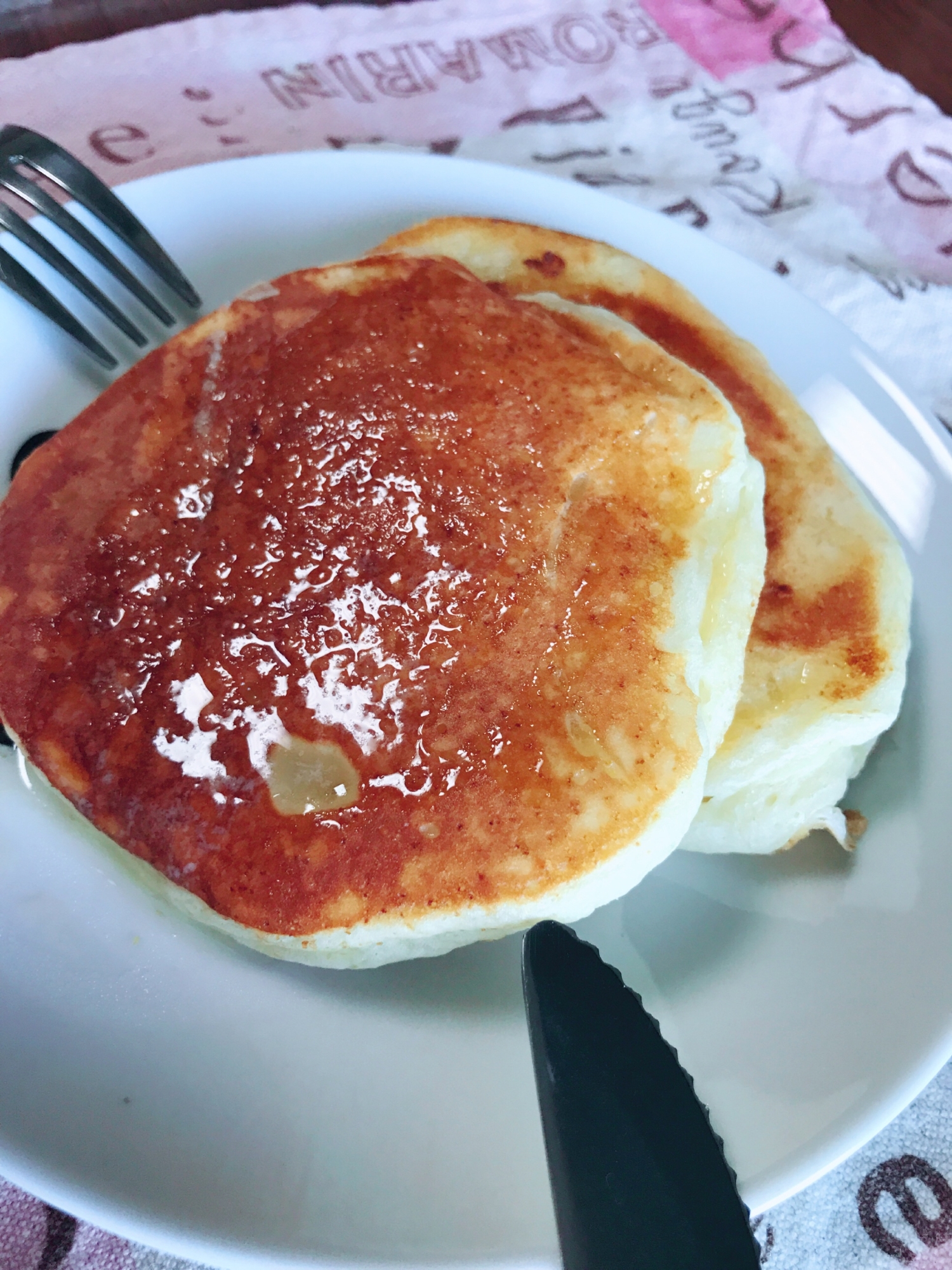 材料2つでもちもちパンケーキ♪