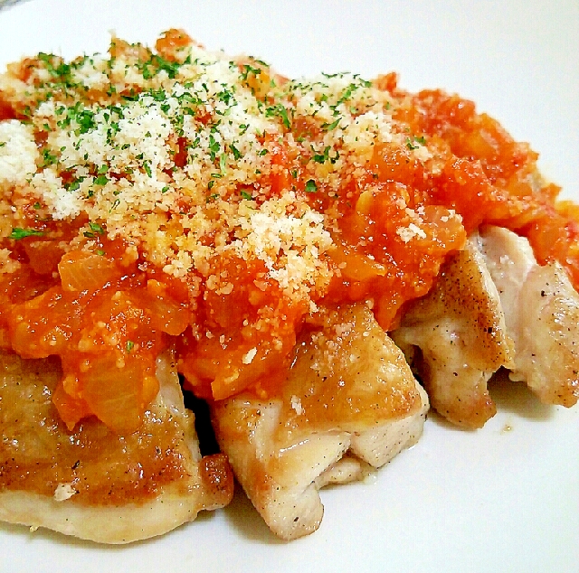 トマトチーズソース チキンソテー レシピ 作り方 By あ ち0024 楽天レシピ